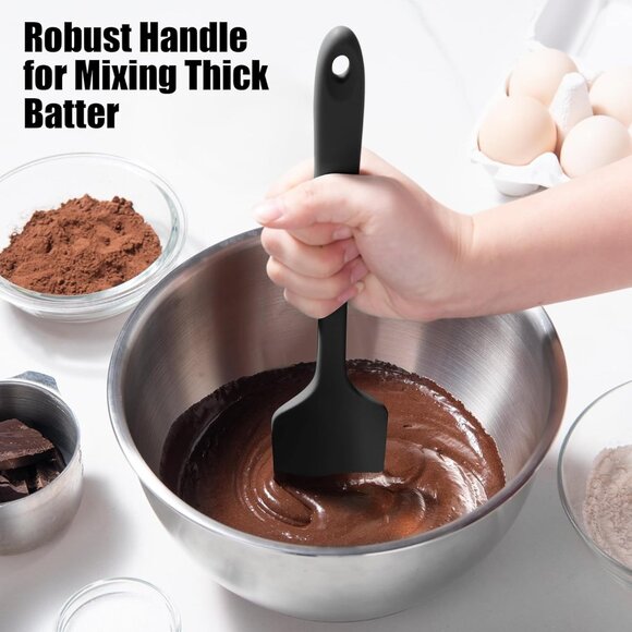 4-Piece Silicone Spatula Scrapers: 600°F Heat Resistant Food Grade Kitchen BPA F - Picture 5 of 9